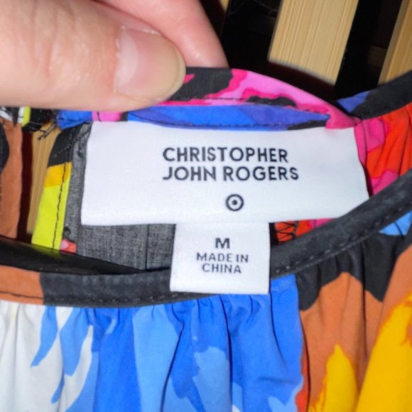 Floral Puff Sleeve Christopher John Rogers Dress - Picture 2 of 3